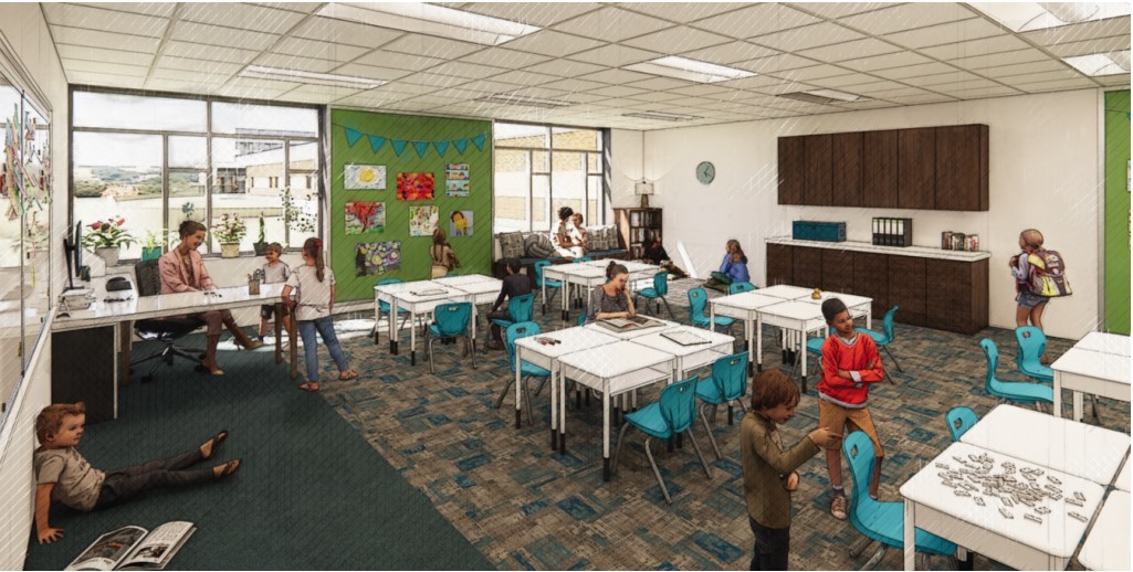 Shiloh Christian School Classroom Expansion rendering